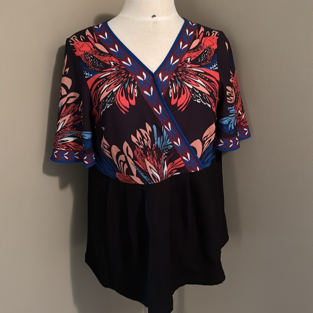 Flying Tomato Blouse Zipper Back Closure Size Large